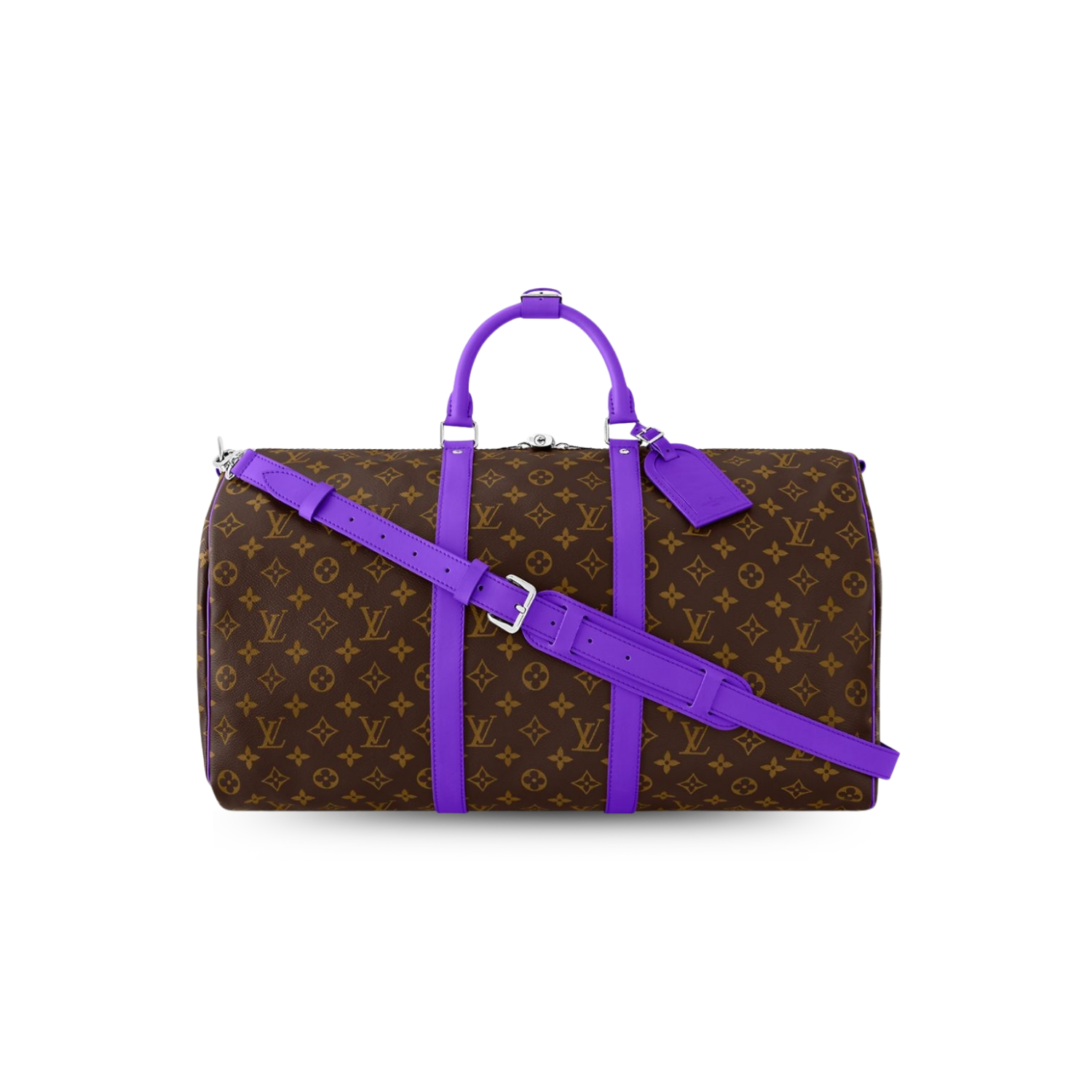 Louis-Vuitton-Keepall-Bandouliere-50-Travel-Bag-19.7in-50cm-Brown-Violet-Silver-Hardware-M46775.png Louis Vuitton Keepall Bandouliere 50 Travel Bag 19.7in/ 50cm Brown/ Violet Silver Hardware M46775 - Image 1
