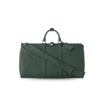 Louis Vuitton Keepall Bandouliere 50 Travel Bag 19.7in/ 50cm Green Matte Green Hardware M24440