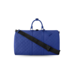Louis Vuitton Keepall Bandouliere 50 Travel Bag 19.7in/ 50cm Racing Blue For Men Black Hardware M23141