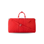 Louis Vuitton Keepall Bandouliere 50 Travel Bag 19.7in/ 50cm Red Silver Hardware M23750