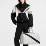 Louis Vuitton Keepall Bandouliere 50 Travel Bag 19.7in/ 50cm White Black Hardware M24954 - Image 2