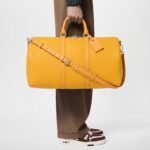 Louis Vuitton Keepall Bandouliere 50 Travel Bag 19.7in/ 50cm Yellow Silver Hardware M23748 - Image 2