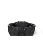 Louis Vuitton Keepall Bandouliere 55 Travel Bag 21.7in/ 55cm Black Damier Graphite Silver Hardware N41413 - Image 5