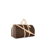 Louis Vuitton Keepall Bandouliere 55 Travel Bag 21.7in/ 55cm Brown Monogram Gold Hardware M41414 - Image 4