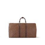 Louis Vuitton Keepall Bandouliere 55 Travel Bag 21.7in/ 55cm Brown Damier Ebene Gold Hardware N41414 - Image 5