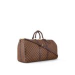 Louis Vuitton Keepall Bandouliere 55 Travel Bag 21.7in/ 55cm Brown Damier Ebene Gold Hardware N41414 - Image 3