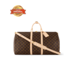 [True-to-ORIGINAL] Louis Vuitton Keepall Bandouliere 55 Travel Bag 21.7in/ 55cm Brown Monogram Gold Hardware M41414
