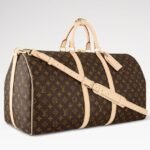 [True-to-ORIGINAL] Louis Vuitton Keepall Bandouliere 55 Travel Bag 21.7in/ 55cm Brown Monogram Gold Hardware M41414 - Image 3