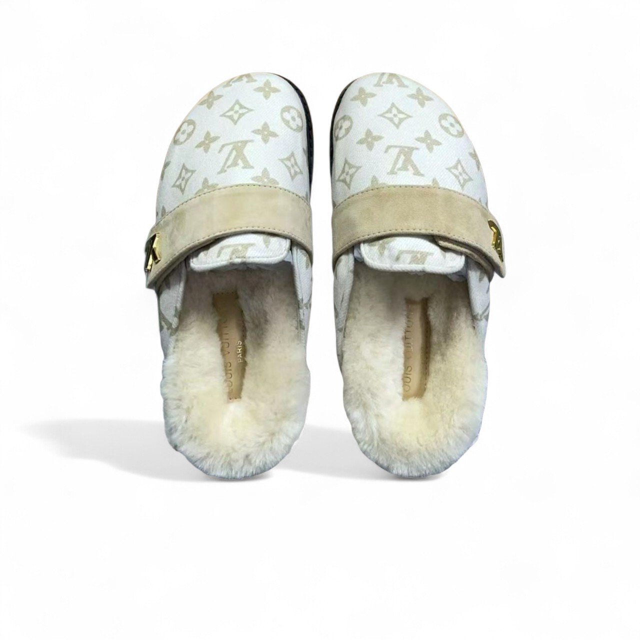 Louis-Vuitton-LV-Cosy-Flat-Comfort-Clog.jpg Louis Vuitton LV Cosy Flat Comfort Clog White For Women 1ADD6V - Image 1