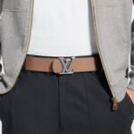Louis Vuitton Dimension Monogram Surplus 40mm Reversible Belt Beige/ Brown For Men M4767U - Image 3