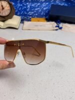 Louis Vuitton LV Golden Mask Sunglasses Brown Z1717U - Image 6