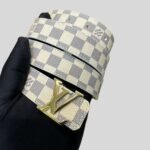 Louis Vuitton LV Initiales Reversible Belt Damier Azur Canvas, Belt M0325Q - Image 4