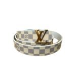 Louis Vuitton LV Initiales Reversible Belt Damier Azur Canvas, Belt M0325Q