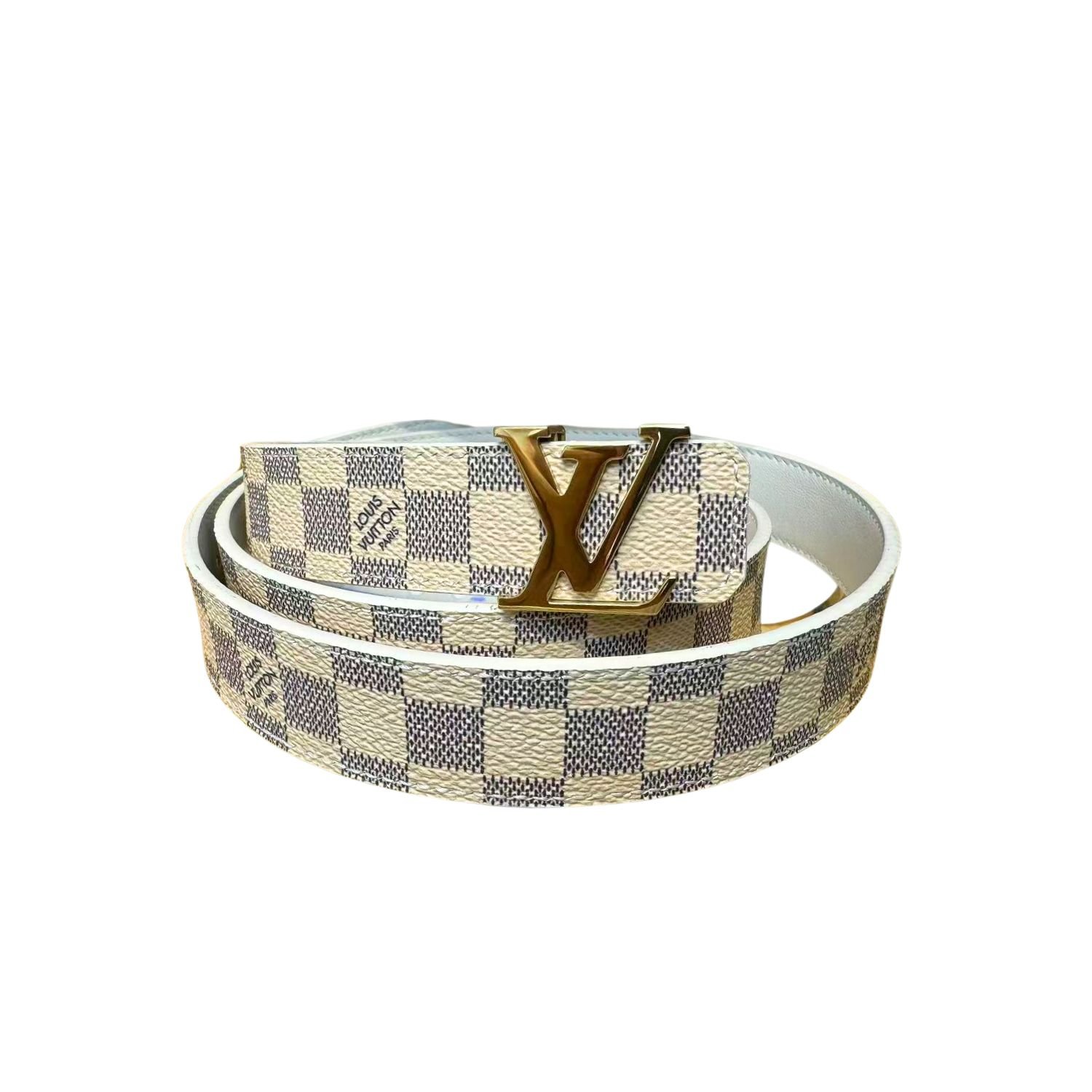 Louis-Vuitton-LV-Initiales-Reversible-Belt-Damier-Azur-Canvas-4.jpg Louis Vuitton LV Initiales Reversible Belt Damier Azur Canvas, Belt M0325Q - Image 1