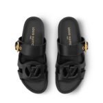 Louis Vuitton LV Isola Comfort Mules Black For Women 1AJOON - Image 2