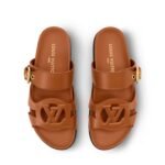 Louis Vuitton LV Isola Comfort Mules Cognac Brown For Women 1AJOPL - Image 3