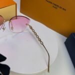 Louis Vuitton LV Jewel Round Cat Eye Sunglasses Pink Gold For Women Z2682U - Image 5