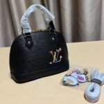 Louis Vuitton LV x TM Alma BB Top Handle Bag 9.3in/ 24cm Black Gold Hardware For Women M13670 - Image 2