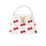 Louis Vuitton LV x TM Capucines Mini Top Handle Bag 8.3in/ 21cm White Gold Hardware For Women M13251