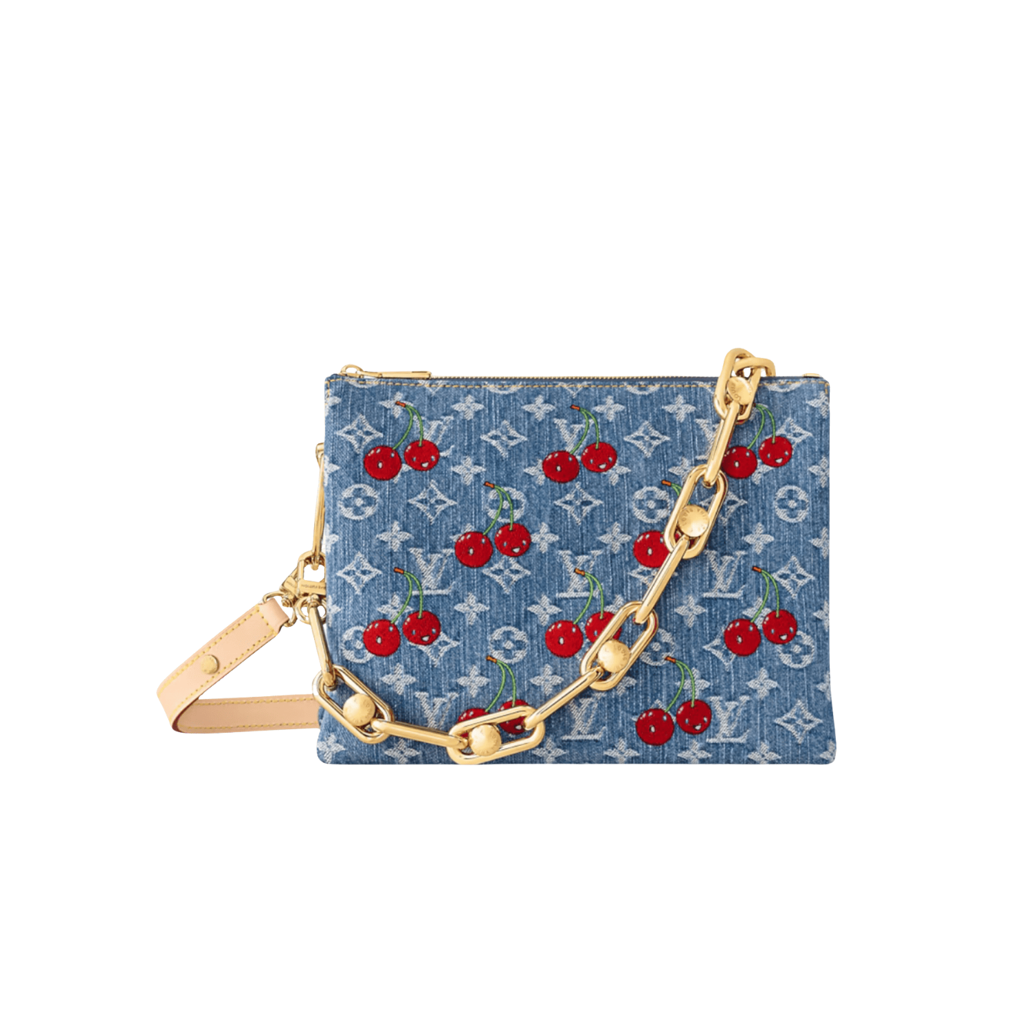 Louis-Vuitton-LV-x-TM-Coussin-Cherry-PM-Crossbody-Bag-10.2in-26cm-Denim-Gold-Hardware-For-Women-.png Louis Vuitton LV x TM Coussin Cherry PM Crossbody Bag 10.2in/ 26cm Denim Gold Hardware For Women M14978 - Image 1