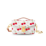 Louis Vuitton LV x TM Pochette Metis East West Shoulder Bag 8.5in/ 21.5cm Cherry Canvas Gold Hardware For Women M14231