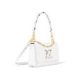 Louis Vuitton LV x TM Twist MM Slim Shoulder Bag 9.1in/ 23cm White Gold Hardware For Women M13678 - Image 5