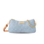 Louis Vuitton Liv Pochette Shoulder Bag 9.6in/ 24.5cm Blue Gold Hardware For Women M83532