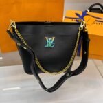 Louis Vuitton Lock And Walk Bag Black For Women M24006- 20.5 Cm/ 8 Inches - Image 5