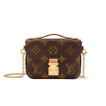 Louis Vuitton Micro Metis Pochette Shoulder Bag 5.5in/ 14cm Brown Monogram Canvas Gold Hardware For Women M81267