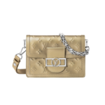 Louis Vuitton Mini Dauphine Crossbody Bag 7.9in/ 20cm Taupe Silver Hardware For Women? M21740