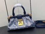 Louis Vuitton Monogram Clutch Handbag Blue For Women 11in/28cm - Image 7