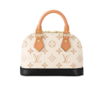 Louis Vuitton Nano Alma Top Handle Bag 7.1in/ 18cm White/ Brown Gold Hardware For Women M46895