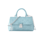 Louis Vuitton Nano Madeleine Top Handle Bag 8.3in/ 21cm Azur Frost Silver Hardware For Women M12211