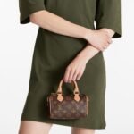 Louis Vuitton Nano Speedy Top Handle Bag 6.3in/ 16cm Brown Monogram Canvas Gold Hardware For Women M81085 - Image 4