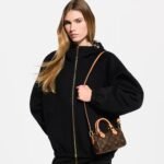 Louis Vuitton Nano Speedy Top Handle Bag 6.3in/ 16cm Brown Monogram Canvas Gold Hardware For Women M81085 - Image 3