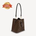 [True-to-ORIGINAL] Louis Vuitton NeoNoe MM Bucket Bag Brown For Women 10.2in/26cm LV M44020