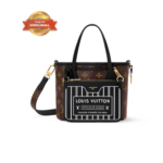 [True-to-ORIGINAL] Louis Vuitton Neverfull Bandouliere Inside Out BB Tote Bag 10.4in/ 26cm Black Gold Hardware For Women M12099
