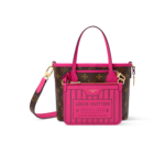Louis Vuitton Neverfull Bandouliere Inside Out BB Tote Bag 10.4in/ 26cm Rose Pondichery Gold Hardware For Women M12106