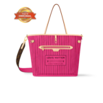 [True-to-ORIGINAL] Louis Vuitton Neverfull Bandouliere Inside Out MM Tote Bag 12.2in/ 31cm Rose Gold Hardware For Women M12257