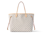 Louis Vuitton Neverfull GM Tote Bag 15.4in/ 39cm Beige Damier Azur Gold Hardware For Women N40602