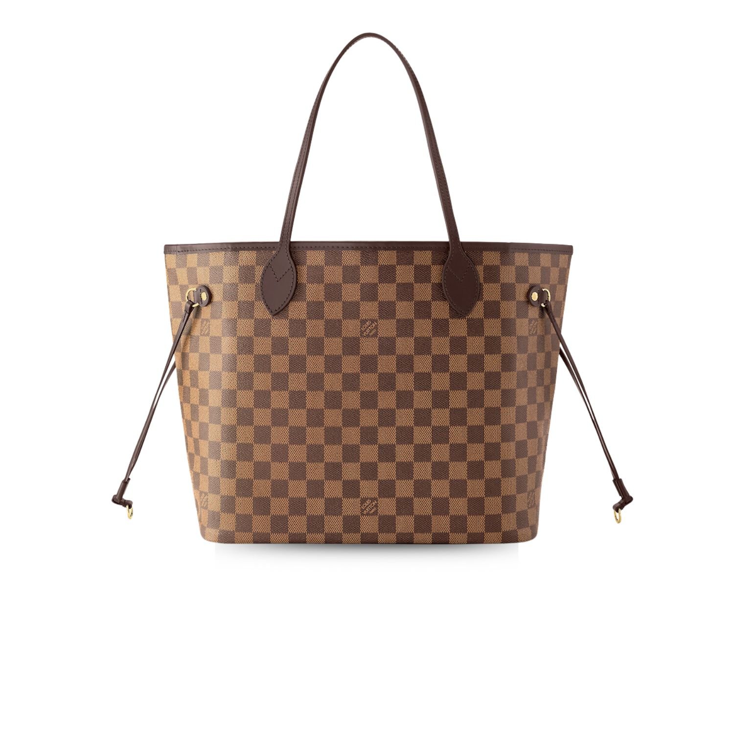 Louis-Vuitton-Neverfull-MM-1.jpg Louis Vuitton Neverfull MM Tote Bag 12.2in/ 31cm Brown Gold Hardware For Women N41603 - Image 1