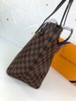 Louis Vuitton Neverfull MM Tote Bag 12.2in/ 31cm Brown Gold Hardware For Women N41603 - Image 5
