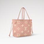 Louis Vuitton Neverfull MM Tote Bag 12.2in/ 31cm Pink Monogram Empreinte Gold Hardware For Women M46329 - Image 6