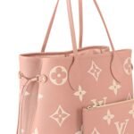 Louis Vuitton Neverfull MM Tote Bag 12.2in/ 31cm Pink Monogram Empreinte Gold Hardware For Women M46329 - Image 7