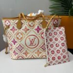 Louis Vuitton Neverfull MM Tote Bag 12.2in/ 31cm Beige Gold Hardware For Women M25317 - Image 4