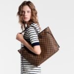 Louis Vuitton Neverfull MM Tote Bag 12.2in/ 31cm Brown Gold Hardware For Women N41603 - Image 2