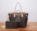 Louis Vuitton Neverfull MM Tote Bag 12.2in/ 31cm Brown Monogram Canvas Gold Hardware For Women M40995 - Image 3