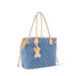 Louis Vuitton Neverwoof Tote Bag 12.2in/ 31cm Blue Denim Gold Hardware For Women M28052 - Image 2