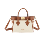 Louis Vuitton On My Side PM Tote Bag 9.8in/ 25cm Monogram Caramel Brown Gold Hardware For Women M59905