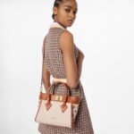 Louis Vuitton On My Side PM Tote Bag 9.8in/ 25cm Monogram Caramel Brown Gold Hardware For Women M59905 - Image 9